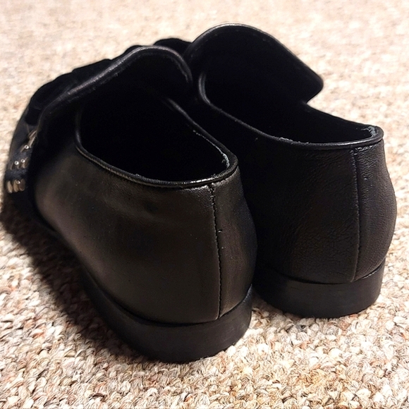 C- L'idea by Lori Vero Cuoio velvet studded bow loafers - Picture 5 of 7